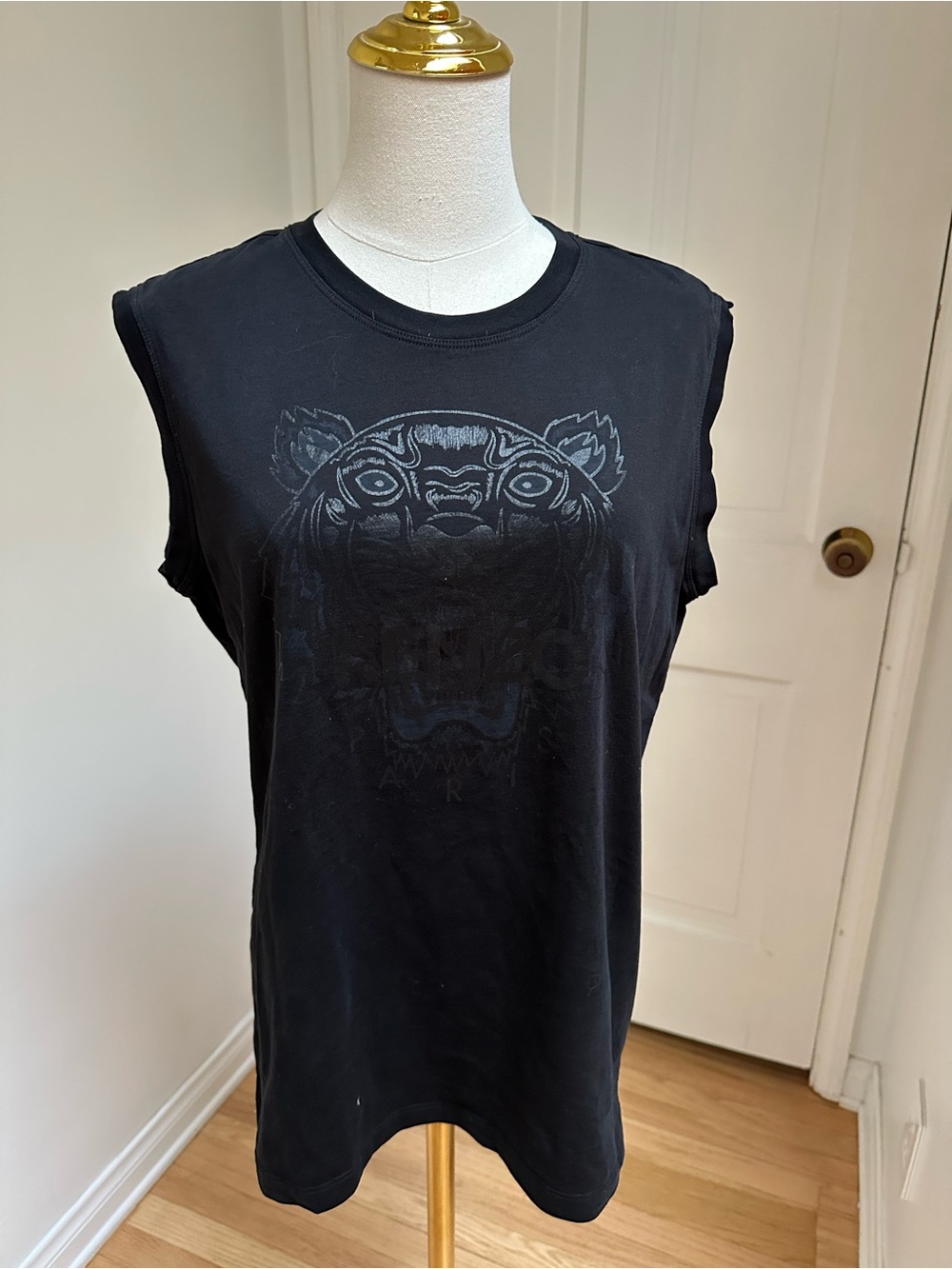 KENZO Jungle Paris Black Tiger Sleeveless T-Shirt – Size L